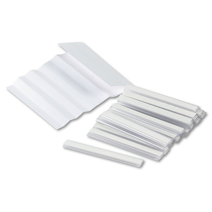 Safco Kwik-File Mailflow-To-Go Mailroom System Label Holders, Side Load, 3 x 0.38, Clear, 20/Pack