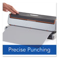 Swingline 20-Sheet Optima 20 Electric Punch, Three-Hole, 9/32" Holes, Silver/Black