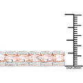 18K Rose Gold Plated 11.60 Carat Genuine Morganite .925 Sterling Silver Bracelet by Bids.com