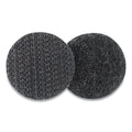 VELCRO Sticky-Back Fasteners, Removable Adhesive, 0.63" dia, Black, 75/Pack