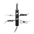 VELCRO ONE-WRAP Pre-Cut Thin Ties, 0.25" x 8", Black, 25/Pack