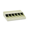 MMF Industries Bill Strap Rack, 6 Compartments, 10.63 x 8.31 x 2.31, ABS Thermoplastic, Putty