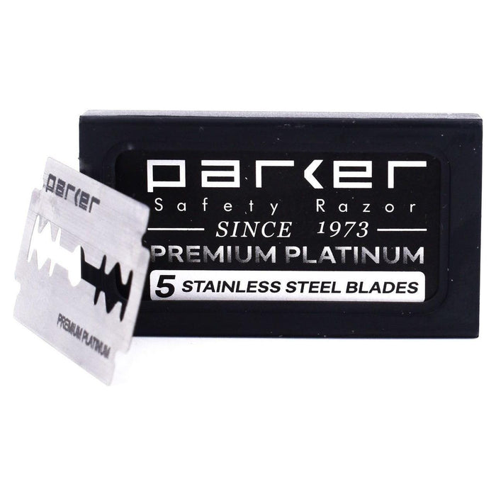 Parker Premium Platinum Stainless Steel DE Razor Blade - 20x5 Blades by Pasteur Pharmacy