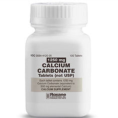 Roxane Calcium Carbonate Tablets 1250mg 100ct by Pasteur Pharmacy
