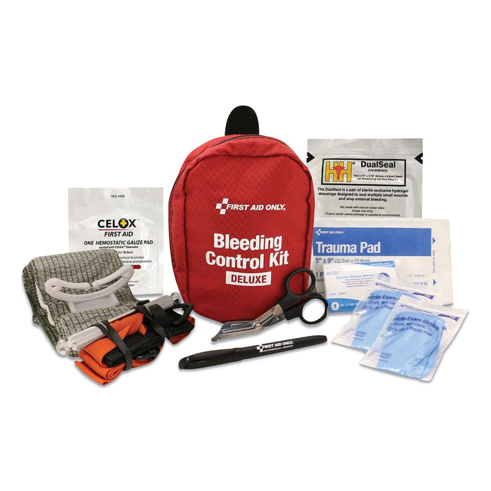 First Aid Only Deluxe Pro Bleeding Control Kit, 5 x 7 x 4