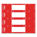 Tabbies File Pocket Handles, 9.63 x 2, Red/White, 4/Sheet, 12 Sheets/Pack