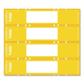 Tabbies File Pocket Handles, 9.63 x 2, Yellow/White, 4/Sheet, 12 Sheets/Pack