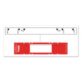 Tabbies File Pocket Handles, 9.63 x 2, Red/White, 4/Sheet, 12 Sheets/Pack