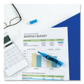Avery HI-LITER Desk-Style Highlighters, Light Blue Ink, Chisel Tip, Light Blue/Black Barrel, Dozen