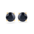 1.70 Ct Round Blue Sapphire Prong 10K Gold Stud Earrings by Fine Color Jewels