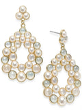 Inc Gold-Tone Imitation Pearl Cluster Drop Earrings by Vanessa Jane
