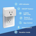 2-Pack: WiFi Smart Plug – 15A, Timer & App Control, Works with Alexa & Google Home by DailySale