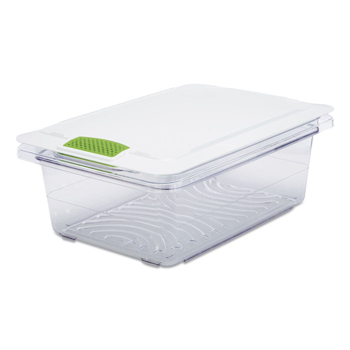 Rubbermaid FreshWorks Produce Saver, 12 gal, 18 x 9.3 x 9.8, Clear/Green, Plastic