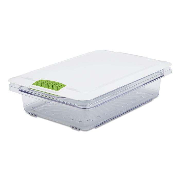 Rubbermaid FreshWorks Produce Saver, 8 gal, 18 x 6.3 x 6.79, Clear/Green, Plastic