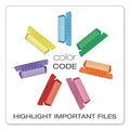 Pendaflex Transparent Colored Tabs For Hanging File Folders, 1/5-Cut, Blue, 2" Wide, 25/Pack