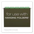 Pendaflex Transparent Colored Tabs For Hanging File Folders, 1/5-Cut, Green, 2" Wide, 25/Pack