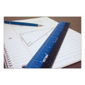Victor Easy Read Stainless Steel Ruler, Standard/Metric, 12".5 Long, Blue