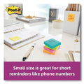 Post-it Pads in Supernova Neon Collection Colors, 3" x 3", 90 Sheets/Pad, 5 Pads/Pack