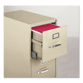 Alera Economy Vertical File, 4 Letter-Size File Drawers, Putty, 15" x 25" x 52"