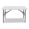 Iceberg IndestrucTable Classic Folding Table, Rectangular Top, 300 lb Capacity, 48w x 24d x 29h, Platinum