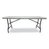Iceberg IndestrucTable Industrial Folding Table, Rectangular Top, 2,000 lb Capacity, 72w x 30d x 29h, Platinum