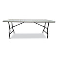 Iceberg IndestrucTable Industrial Folding Table, Rectangular Top, 2,000 lb Capacity, 72w x 30d x 29h, Platinum