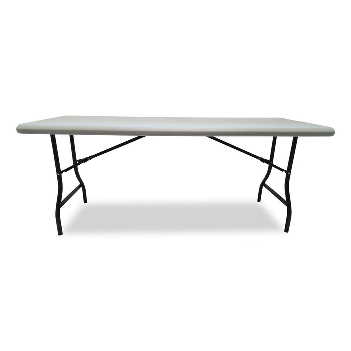 Iceberg IndestrucTable Industrial Folding Table, Rectangular Top, 2,000 lb Capacity, 72w x 30d x 29h, Platinum