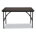 Iceberg OfficeWorks Classic Wood-Laminate Folding Table, Straight Legs, Rectangular, 48w x 24d x 29h, Walnut