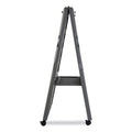 Iceberg Ingenuity Presentation Flipchart Easel with Dry Erase Surface, Resin Surface Frame, 33 x 28 x 73, Charcoal