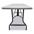 Iceberg IndestrucTable Industrial Folding Table, Rectangular Top, 2,000 lb Capacity, 72w x 30d x 29h, Platinum