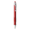BIC Velocity Easy Glide Ballpoint Pen, Retractable, Medium 1 mm, Red Ink, Translucent Red Barrel, Dozen