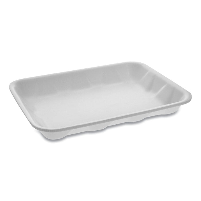 Pactiv Evergreen Meat Tray, #4 Deep, 9.5 x 7 x 1.25, White, Foam, 500/Carton