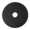 3M Low-Speed Stripper Floor Pad 7200, 12" Diameter, Black, 5/Carton