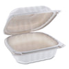 Pactiv Evergreen EarthChoice SmartLock Microwavable MFPP Hinged Lid Container, 6 x 6 x 3.1, White, Plastic, 400/Carton