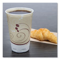 Dart Trophy Plus Dual Temperature Insulated Cups in Symphony Design, 16 oz, Beige, 50/Pack, 15 Packs/Carton