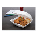 Dart Foam Hinged Lid Containers, 3-Compartment, 8.38 x 7.78 x 3.25, 200/Carton