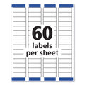 Avery Easy Peel White Address Labels w/ Sure Feed Technology, Laser Printers, 0.66 x 1.75, White, 60/Sheet, 100 Sheets/Pack