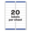Avery Easy Peel White Address Labels w/ Sure Feed Technology, Laser Printers, 1 x 4, White, 20/Sheet, 25 Sheets/Pack