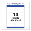 Avery Easy Peel White Address Labels w/ Sure Feed Technology, Inkjet Printers, 1.33 x 4, White, 14/Sheet, 25 Sheets/Pack