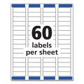 Avery Easy Peel White Address Labels w/ Sure Feed Technology, Inkjet Printers, 0.66 x 1.75, White, 60/Sheet, 25 Sheets/Pack