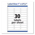 Avery Easy Peel White Address Labels w/ Sure Feed Technology, Laser Printers, 1 x 2.63, White, 30/Sheet, 25 Sheets/Pack
