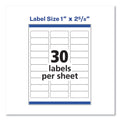 Avery Easy Peel White Address Labels w/ Sure Feed Technology, Inkjet Printers, 1 x 2.63, White, 30/Sheet, 100 Sheets/Box