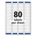Avery Easy Peel White Address Labels w/ Sure Feed Technology, Laser Printers, 0.5 x 1.75, White, 80/Sheet, 25 Sheets/Pack