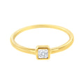 14K Yellow Gold Plated .925 Sterling Silver 1/20 cttw Miracle Set Diamond Promise Ring (J-K Color, I1-I2 Clarity) - Size 6 by Bids.com