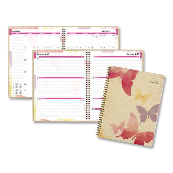 AT-A-GLANCE Watercolors Weekly/Monthly Planner, Watercolors Artwork, 11 x 8.5, Multicolor Cover, 13-Month (Jan to Jan): 2023 to 2024