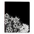 Cambridge Floradoodle Weekly/Monthly Professional Planner, Adult Coloring Artwork, 11 x 8.5, B/W Cover, 12-Month (Jan-Dec): 2023-2024