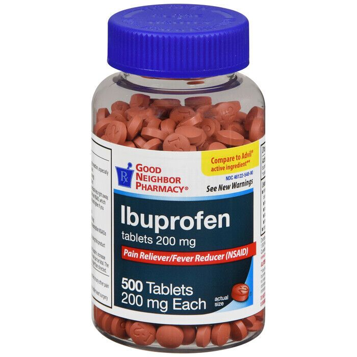 Gnp Ibuprofen 200mg Clear Bottle Tab 500ct by Pasteur Pharmacy