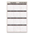 AT-A-GLANCE Vertical/Horizontal Erasable Quarterly/Monthly Wall Planner, 24 x 36, White/Black/Red Sheets, 12-Month (Jan to Dec): 2023
