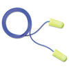 3M E-A-Rsoft Yellow Neon Soft Foam Earplugs, Corded, Regular Size, 200 Pairs/Box