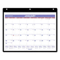 AT-A-GLANCE Monthly Desk/Wall Calendar with Plastic Backboard and Bonus Pages, 11 x 8, White/Violet/Red Sheets, 12-Month (Jan-Dec): 2023
